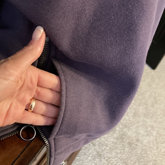 ATHLETA COZY KARMA SIZE XS PURPLE PULLOVER SIDE ZIP - Picture 4 of 5